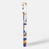 オレンジ色のモノグラムのボガーリーレーボールパターン Case-Mate iPhoneケース (裏面 / 左)