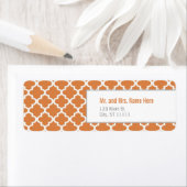 オレンジ色のモロッコタイル ラベル (インサイチュ)