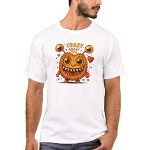 オレンジ色のモンスターカップルTシャツ
