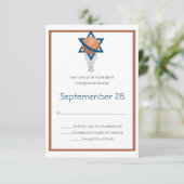 オレンジ色のユダヤ人バスケットボールの返信カード カード (スタンド正面)