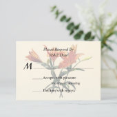 オレンジ色のユリのグループ 出欠カード (スタンド正面)