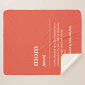 オレンジ色のユーモアのある赤い母の定義の子供の名前 シェルパブランケット (正面(横))