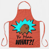 オレンジ色のヨーマンマグショット漫画 エプロン (正面)