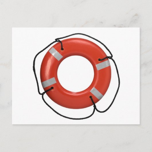 オレンジ色のライフセーバー ポストカード (正面)