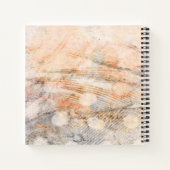 オレンジ色のライン付きモーニングページジャーナル ノートブック (裏面)