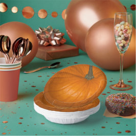 オレンジ色のリアルなハロウィーンカボチャ写真 ペーパーボウル