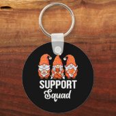 オレンジ色のリボン格言は白血病の生存者をサポート キーホルダー (正面)