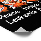 オレンジ色のリボン格言は白血病の生存者をサポート ポスター (角)