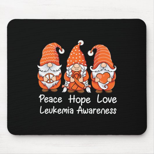 オレンジ色のリボン格言は白血病の生存者をサポート マウスパッド (正面)