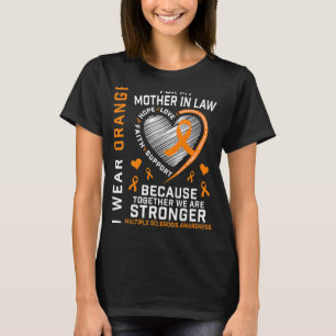 オレンジ色のリボンMs Mother In Law多発性硬化症 Tシャツ