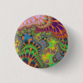 オレンジ色のレインボーメルト 缶バッジ (正面)