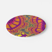 オレンジ色のレインボーリミックス ペーパープレート (アングル)