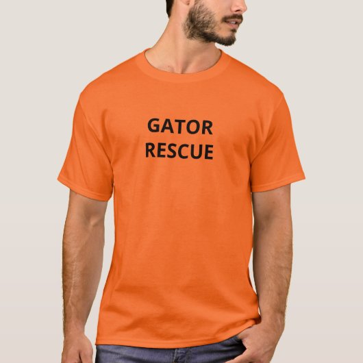 オレンジ色のレスキューTシャツ Tシャツ (正面)