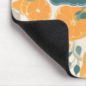 オレンジ色のレトロカラフルパタパーソナライズされたーン マウスパッド (コーナー)