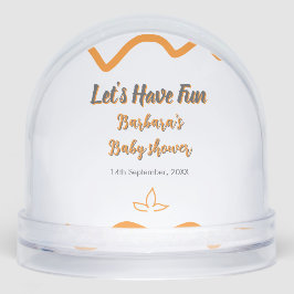 オレンジ色のレトロスペインのな赤ちゃんシャワーモダン