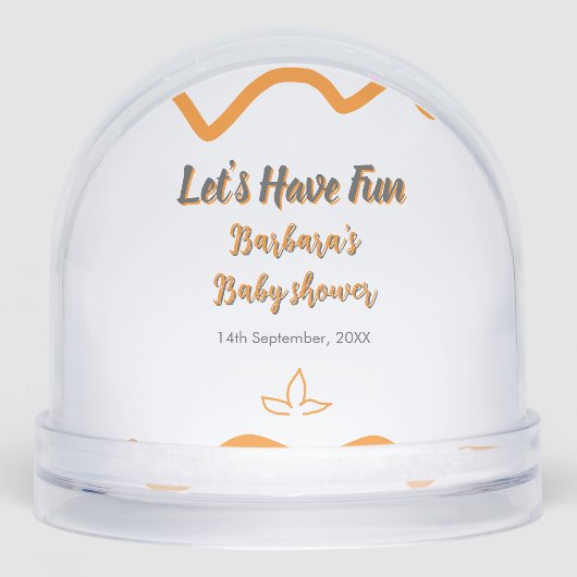 オレンジ色のレトロスペインのな赤ちゃんシャワーモダン (正面)