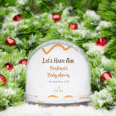 オレンジ色のレトロスペインのな赤ちゃんシャワーモダン (クリスマス)