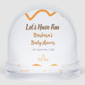 オレンジ色のレトロスペインのな赤ちゃんシャワーモダン (裏面)