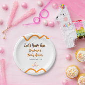 オレンジ色のレトロスペインのな赤ちゃんシャワーモダン ペーパープレート (パーティー)