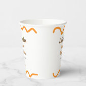 オレンジ色のレトロスペインのな赤ちゃんシャワーモダン 紙コップ (左)