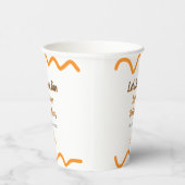 オレンジ色のレトロスペインのな赤ちゃんシャワーモダン 紙コップ (右)