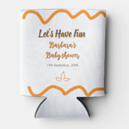 オレンジ色のレトロスペインのな赤ちゃんシャワーモダン 缶クーラー