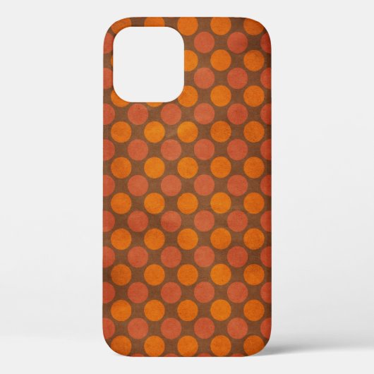 オレンジ色のレトロヴィンテージ円パターンCase-Mate iPh Case-Mate iPhoneケース (裏面)
