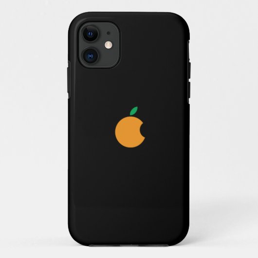 オレンジ色のロゴ付きの電話ケース Case-Mate iPhoneケース (裏面)