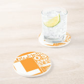 オレンジ色のロサンゼルスポスター コースター (側面)