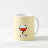 オレンジ色のワインをグラス コーヒーマグカップ (正面右)