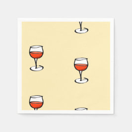 オレンジ色のワインをグラス スタンダードカクテルナプキン