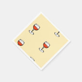 オレンジ色のワインをグラス スタンダードカクテルナプキン (角)