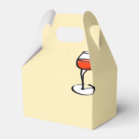 オレンジ色のワインをグラス フェイバーボックス (裏面サイド)