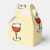 オレンジ色のワインをグラス フェイバーボックス (正面サイド)