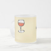 オレンジ色のワインをグラス フロストグラスマグカップ (正面左)