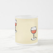 オレンジ色のワインをグラス フロストグラスマグカップ (中央)