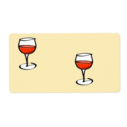 オレンジ色のワインをグラス ラベル (正面)