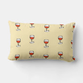 オレンジ色のワインをグラス ランバークッション (裏面)