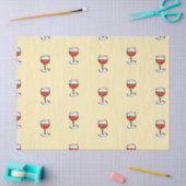 オレンジ色のワインをグラス 薄葉紙 (クラフト)