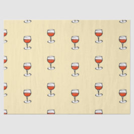 オレンジ色のワインをグラス 薄葉紙