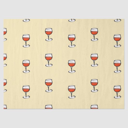 オレンジ色のワインをグラス 薄葉紙 (正面)