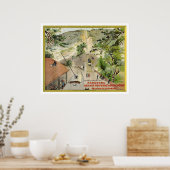 オレンジ色のヴィンテージラベル ポスター (キッチン)