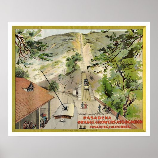 オレンジ色のヴィンテージラベル ポスター (正面)