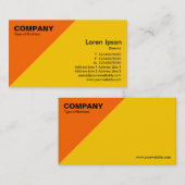 オレンジ色の三角形コーナー – オレンジ(FFCC00) 名刺 (正面/裏面)