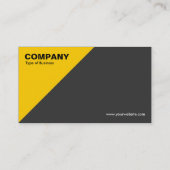 オレンジ色の三角形コーナー – ダークグレー 名刺 (裏面)
