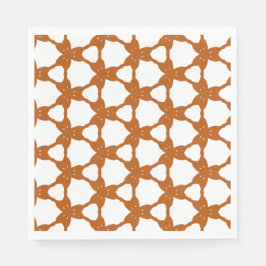 オレンジ色の三角形パターン スタンダードランチョンナプキン