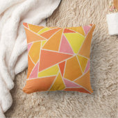 オレンジ色の三角形装飾用クッション クッション (ブランケット)