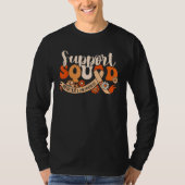 オレンジ色の不妊啓発サポートチームパートナー Tシャツ (正面)