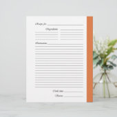 オレンジ色の両面レシピページ (スタンド正面)