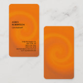 オレンジ色の丸独占的い特モダン別ユニーク 名刺 (正面/裏面)